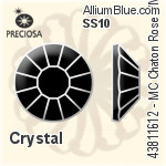 Preciosa MC Chaton Rose VIVA12 Flat-Back Hot-Fix Stone (438 11 612) SS10 - Clear Crystal