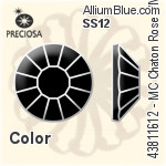 Preciosa MC Chaton Rose VIVA12 Flat-Back Hot-Fix Stone (438 11 612) SS16 - Color (Coated)