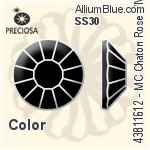 Preciosa MC Chaton Rose VIVA12 Flat-Back Hot-Fix Stone (438 11 612) SS6 - Color