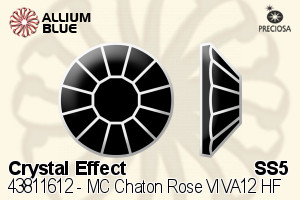 Preciosa MC Chaton Rose VIVA12 Flat-Back Hot-Fix Stone (438 11 612) SS5 - Crystal Effect