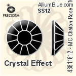 Preciosa MC Chaton Rose VIVA12 Flat-Back Hot-Fix Stone (438 11 612) SS12 - Crystal (Coated)