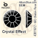Preciosa MC Chaton Rose VIVA12 Flat-Back Hot-Fix Stone (438 11 612) SS30 - Color (Coated)