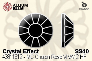 PRECIOSA Rose VIVA12 ss40 crystal HF Aur