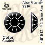 Preciosa MC Chaton Rose VIVA12 Flat-Back Hot-Fix Stone (438 11 612) SS16 - Colour (Coated)