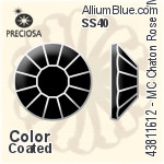 Preciosa MC Chaton Rose VIVA12 Flat-Back Hot-Fix Stone (438 11 612) SS40 - Color