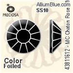 Preciosa MC Chaton Rose VIVA12 Flat-Back Stone (438 11 612) SS10 - Colour (Uncoated) With Silver Foiling