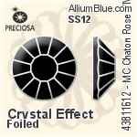 Preciosa MC Chaton Rose VIVA12 Flat-Back Stone (438 11 612) SS9 - Colour (Coated) With Silver Foiling