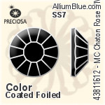 Preciosa MC Chaton Rose VIVA12 Flat-Back Stone (438 11 612) SS7 - Colour (Coated) With Silver Foiling