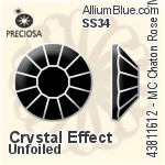 Preciosa MC Chaton Rose VIVA12 Flat-Back Stone (438 11 612) SS34 - Crystal Effect Unfoiled