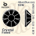 Preciosa MC Chaton Rose VIVA12 Flat-Back Stone (438 11 612) SS20 - Colour (Uncoated) With Silver Foiling