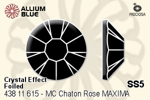 Preciosa MC Chaton Rose MAXIMA Flat-Back Stone (438 11 615) SS5 - Crystal Effect With Dura™ Foiling
