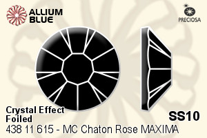 Preciosa MC Chaton Rose MAXIMA Flat-Back Stone (438 11 615) SS10 - Crystal Effect With Dura™ Foiling