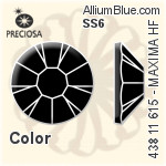 PREMIUM Round Rose Flat Back (PM2000) SS4 - Color With Foiling