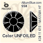 Preciosa MC Chaton Rose MAXIMA Flat-Back Hot-Fix Stone (438 11 615) SS8 - Color UNFOILED