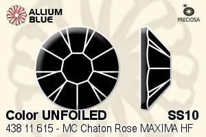 Preciosa MC Chaton Rose MAXIMA Flat-Back Hot-Fix Stone (438 11 615) SS10 - Color UNFOILED