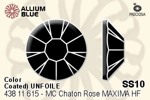 Preciosa MC Chaton Rose MAXIMA Flat-Back Hot-Fix Stone (438 11 615) SS10 - Color (Coated) UNFOILED