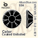 Preciosa MC Chaton Rose MAXIMA Flat-Back Stone (438 11 615) SS6 - Color Unfoiled