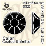 Preciosa MC Chaton Rose MAXIMA Flat-Back Stone (438 11 615) SS20 - Color (Coated) Unfoiled