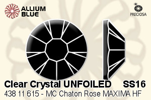 Preciosa MC Chaton Rose MAXIMA Flat-Back Hot-Fix Stone (438 11 615) SS16 - Clear Crystal UNFOILED