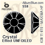 Preciosa MC Chaton Rose MAXIMA Flat-Back Hot-Fix Stone (438 11 615) SS8 - Crystal Effect UNFOILED