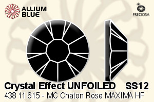 Preciosa MC Chaton Rose MAXIMA Flat-Back Hot-Fix Stone (438 11 615) SS12 - Crystal Effect UNFOILED