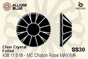 PRECIOSA Rose MAXIMA ss30 crystal DF