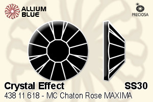 PRECIOSA Rose MAXIMA ss30 crystal HF Aur