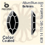Preciosa MC Navette Flat-Back Hot-Fix Stone (438 14 110) 8x4mm - Color