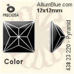 Preciosa MC Pyramid MAXIMA Flat-Back Hot-Fix Stone (438 23 220) 8x8mm - Crystal Effect