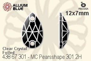 PRECIOSA Pear 2H 12x7 crystal S
