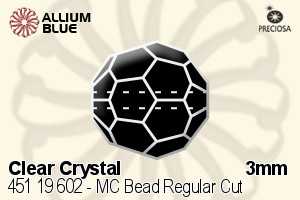 Preciosa MC Bead Regular Cut (451 19 602) 3mm - Clear Crystal