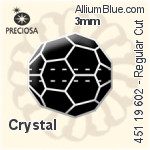 Preciosa プレシオサ MC マシーンカットチャトン OPTIMA (431 11 111) SS12 / PP24 - カラー 裏面ゴールドフォイル