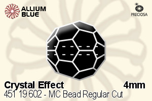 PRECIOSA Round Bead,Simp. 4 mm crystal Aur-f