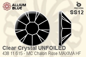Preciosa MC Chaton Rose MAXIMA Flat-Back Hot-Fix Stone (438 11 615) SS12 - Clear Crystal UNFOILED