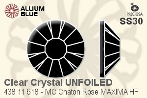 Preciosa MC Chaton Rose MAXIMA Flat-Back Hot-Fix Stone (438 11 618) SS30 - Clear Crystal UNFOILED