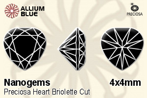 プレシオサ Heart (HBC) 4x4mm - Nanogems