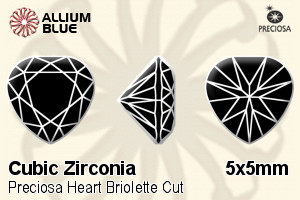 Preciosa Heart (HBC) 5x5mm - Cubic Zirconia