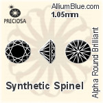 Preciosa Alpha Round Brilliant (RDC) 1mm - Synthetic Spinel