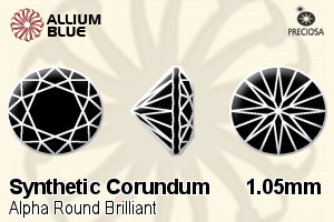 Preciosa Alpha Round Brilliant (RDC) 1.05mm - Synthetic Corundum