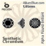 Preciosa Alpha Round Brilliant (RDC) 1.05mm - Synthetic Spinel