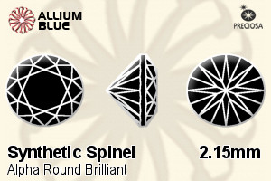 Preciosa Alpha Round Brilliant (RBC) 2.15mm - Synthetic Spinel
