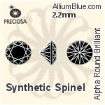 Preciosa Alpha Round Brilliant (RBC) 2.2mm - Synthetic Spinel