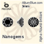 プレシオサ Alpha ラウンド Brilliant (RBC) 3mm - Nanogems