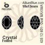 Preciosa MC Oval MAXIMA Fancy Stone (435 12 601) 14x10mm - Color With Dura™ Foiling