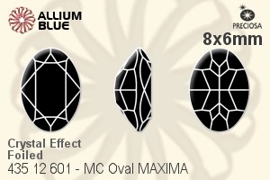 PRECIOSA Oval MXM 8x6 crystal DF AB