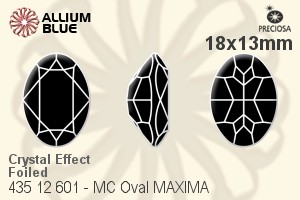 Preciosa MC Oval MAXIMA Fancy Stone (435 12 601) 18x13mm - Crystal Effect With Dura™ Foiling
