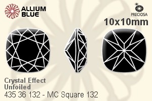 Preciosa Cushion Square MAXIMA Fancy Stone (435 36 132) 10x10mm - Crystal Effect Unfoiled