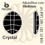 Preciosa プレシオサ MC マシーンカットLeaf Flat-Back Hot-Fix Stone (438 01 301) 14x11mm - クリスタル