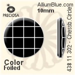 寶仕奧莎 機切棋盤圓形 平底石 (438 11 302) 10mm - 顏色 無水銀底