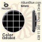 寶仕奧莎 機切棋盤圓形 平底石 (438 11 302) 10mm - 顏色 DURA™耐用金屬箔底